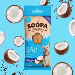 Soopa Vegansk Dental Sticks Coconut & Chia Seed 4 Stk