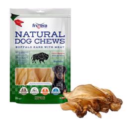 Frigera Natural Dog Chews Buffalo Ears With Meat Bøffel Ører Med Kød 250g