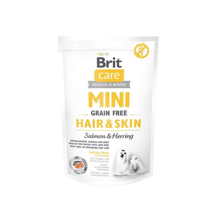 BRIT Care MINI Hundefoder Adult Hair & Skin SMAGSPRØVE 50g