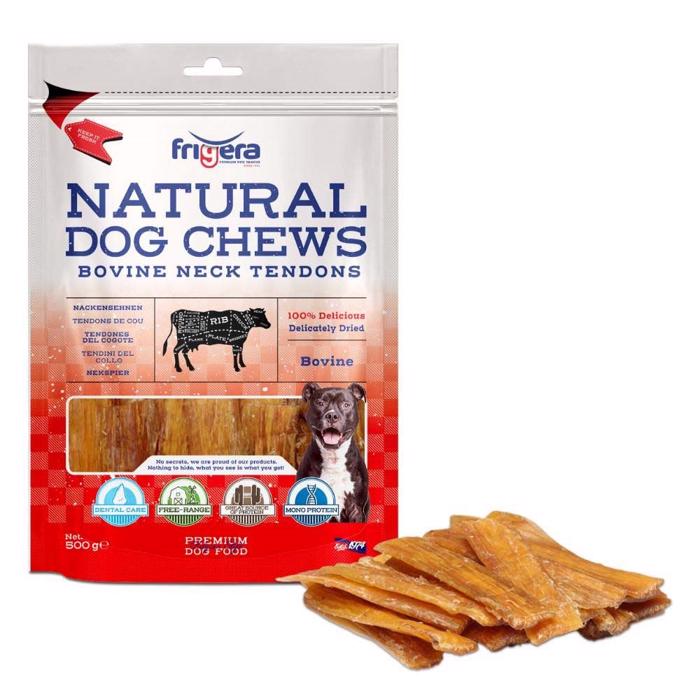 Frigera Natural Dog Chews Bovine Neck Tendons Oksehalssener 500g