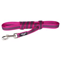 Julius K9 Super Grip Hundeline MED håndtag Pink & Grå 10 Meter 20mm