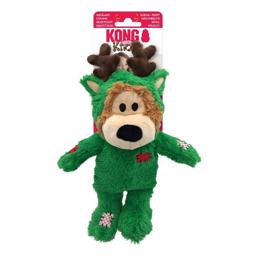 KONG Holiday Wild Knots Bear Reindeer Xmas GreenBear 