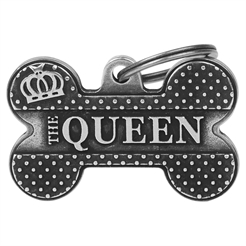 My Family Hundetegn Bronx Sølvfarvet Ben med Teksten The Queen
