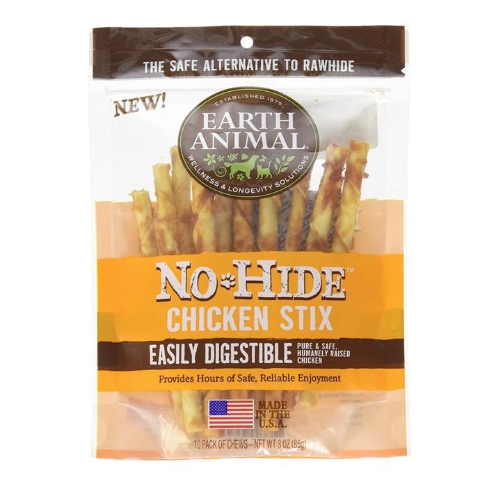 Earth Animal No-Hide Stix Dog Chicken 10 Pack