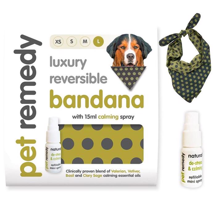 Pet Remedy Luxury Reversible Calming Kit Bandana + 15ml spray