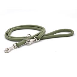 Deluxe Håndlavet Rundlæder Line Justerbar Chrome & Olive 200cm