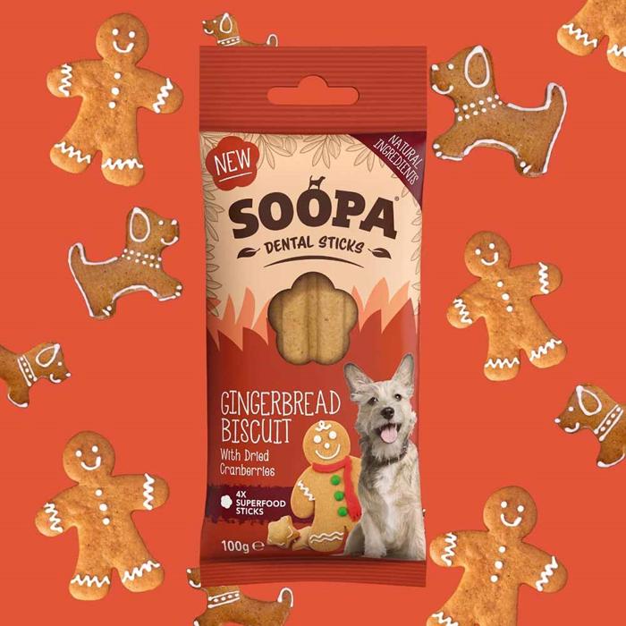 Soopa Vegansk Dental Sticks Gingerbread Biscuits 4 Stk