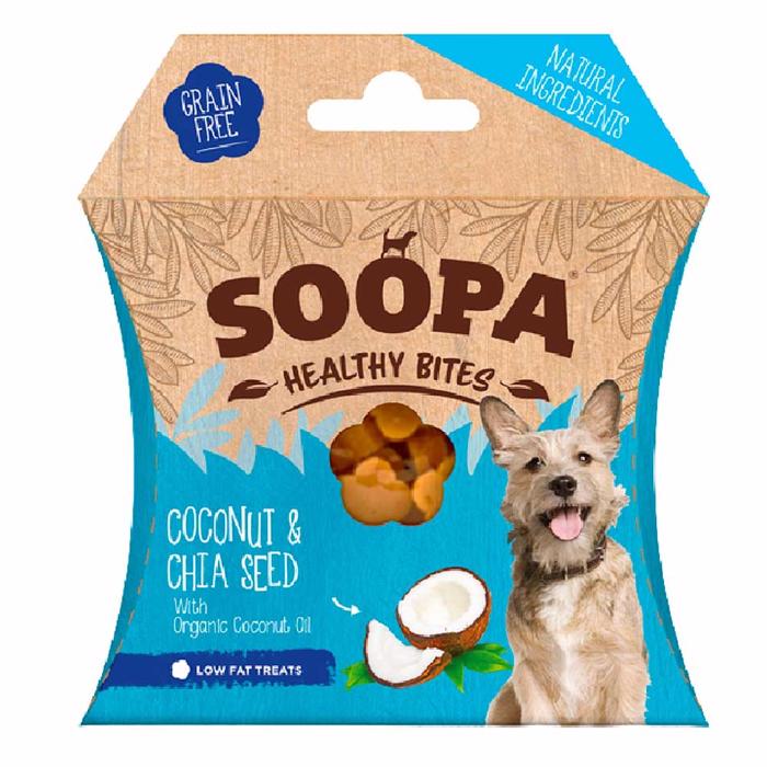 Soopa Vegansk Healthy Bites Coconut & Chia Seed 50g