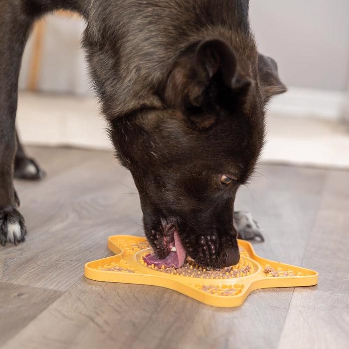 Trixie Slikkemåtte Til Hunden Orange Stjerne