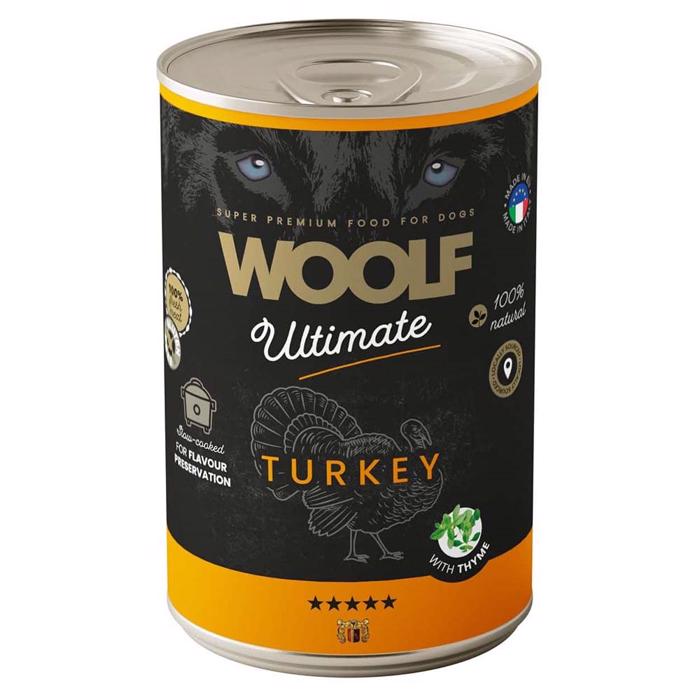 Woolf Ultimate Vådfoder til Hunden med Kalkun & Timian 400g