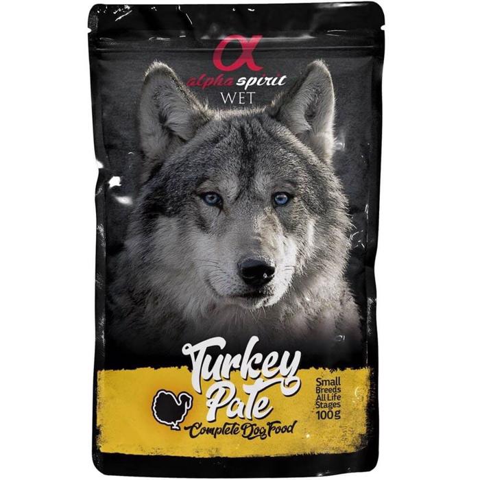 Alpha Spirit Pouch Turkey Pate Lækker Vådfoder Med Kalkun