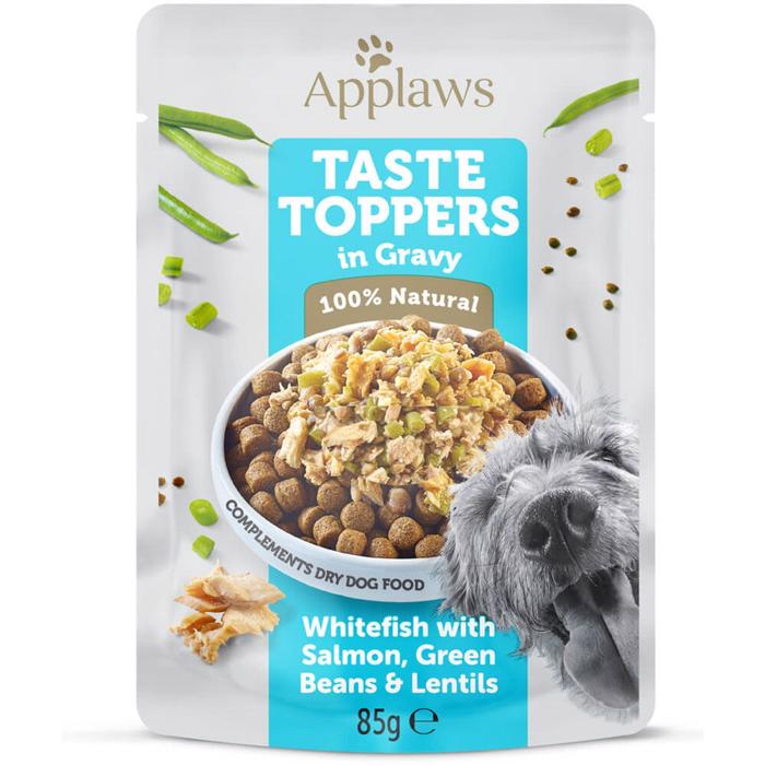 Applaws Taste Toppers Gravy Laks Hvid Fisk & Grønne Bønner 85g