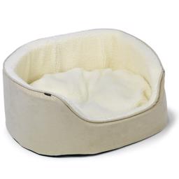 Dogman Sherpa Classic Hundeseng Med Høje Sider Beige