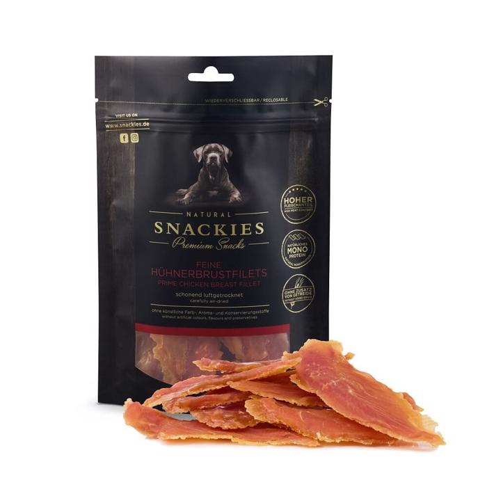 Snackies Premium Hundesnack Lufttørret Kyllingebrystfilet 180g