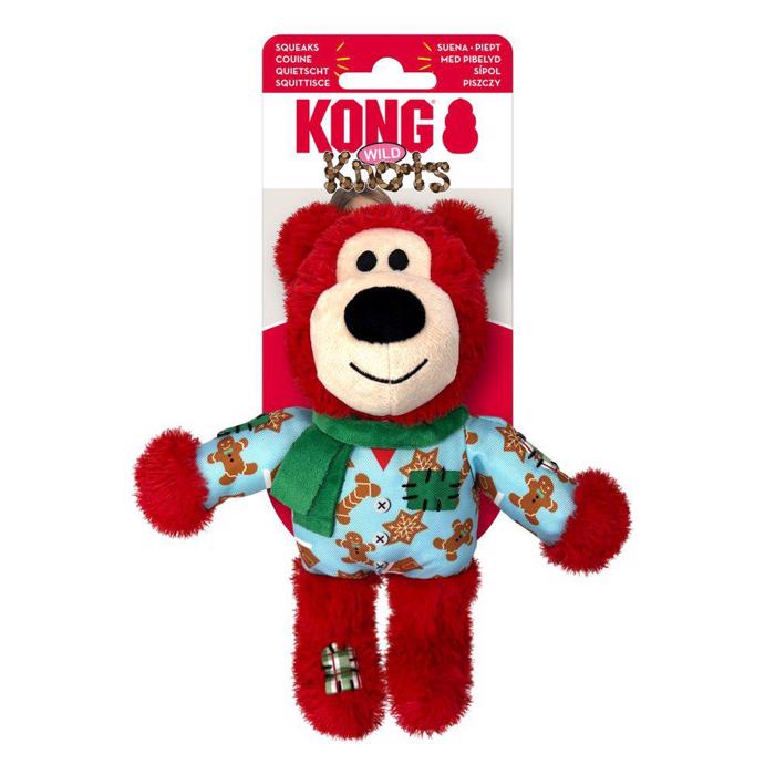 KONG Holiday Wild Knots Bear Rød Julebamse Mød Red Haddy