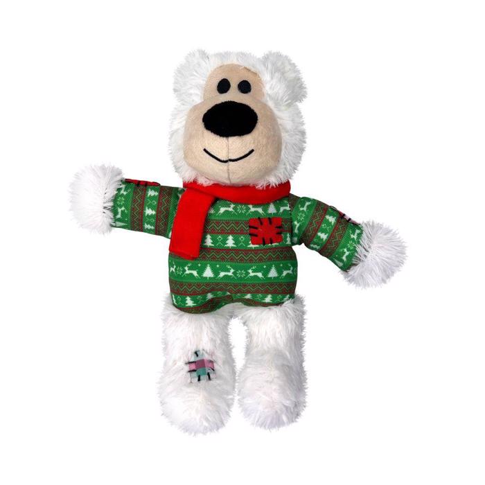 KONG Holiday Wild Knots Bear Rød Julebamse Mød White Maddy