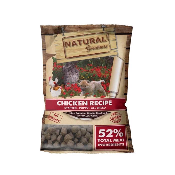 Natural Greatness Ultra Premium Kornfrit SMAGSPRØVE Kylling Puppy & Mini 100g