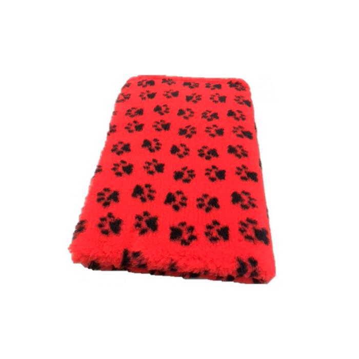 Vet Bed Extra Soft Design Big Paw Rød med Sorte Poter
