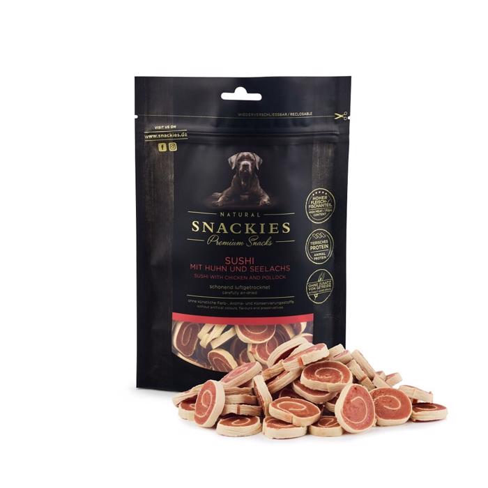 Snackies Premium Hundegodbidder Sushi Kylling & Sej 180g