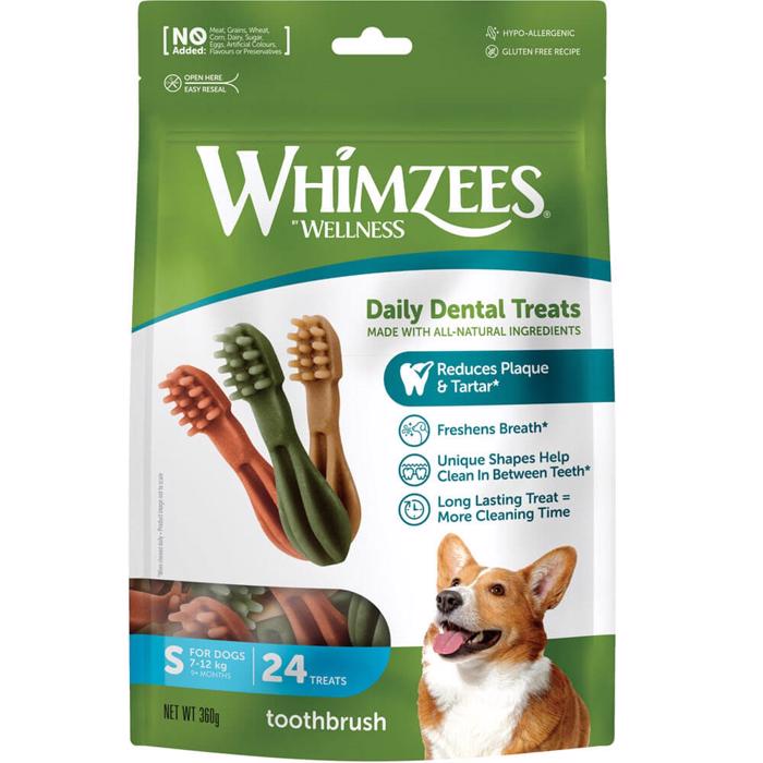 Whimzees Dental Toothbrush Star Hundens Tandbørste 24stk 360g