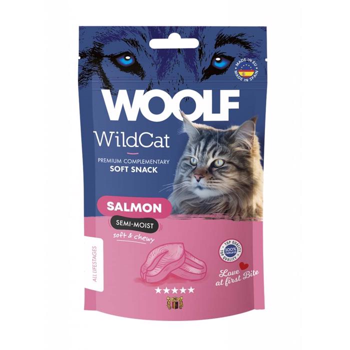 Woolf Wildcat Semi Moist Kattegodbidder med Laks 50g