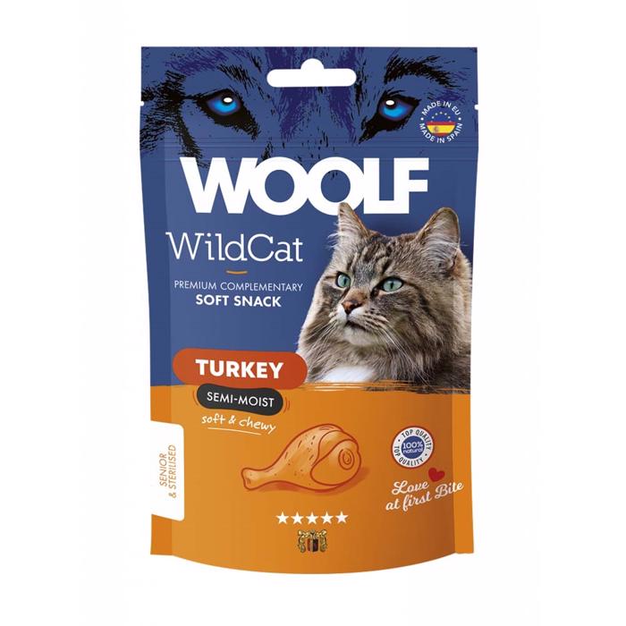 Woolf Wildcat Semi Moist Kattegodbidder med Kalkun 50g